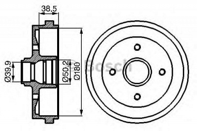 BOSCH 0986477002 -  Тормозной барабан