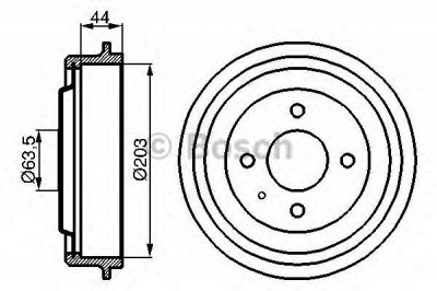 BOSCH 0986477014 - Тормозной барабан