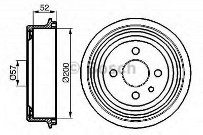 BOSCH 0986477018 -  Тормозной барабан