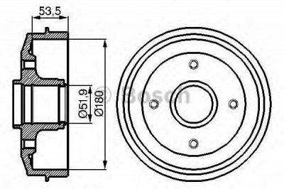 BOSCH 0986477019 -  Тормозной барабан