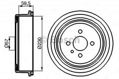 BOSCH 0986477022 -  Тормозной барабан