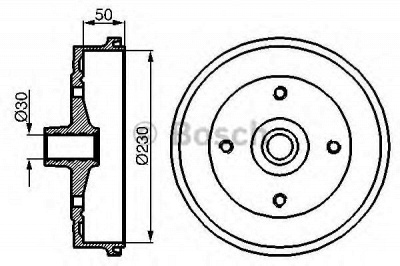 BOSCH 0986477030 -  Тормозной барабан