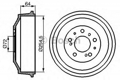 BOSCH 0986477031 -  Тормозной барабан