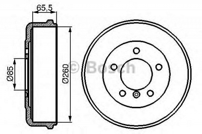 BOSCH 0986477038 -  Тормозной барабан