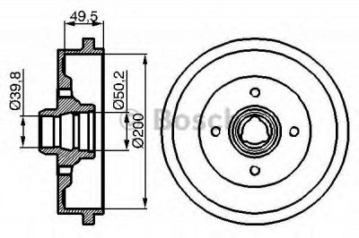 BOSCH 0986477041 -  Тормозной барабан