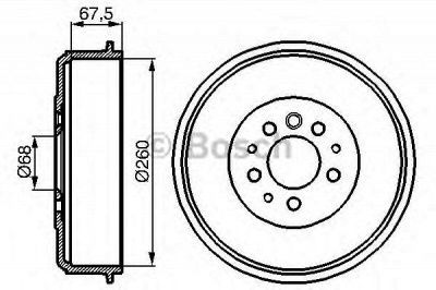 BOSCH 0986477046 -  Тормозной барабан