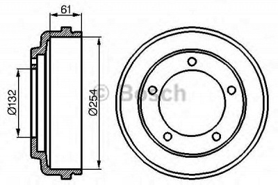 BOSCH 0986477048 -  Тормозной барабан