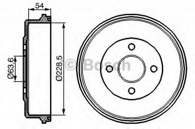 BOSCH 0986477051 -  Тормозной барабан
