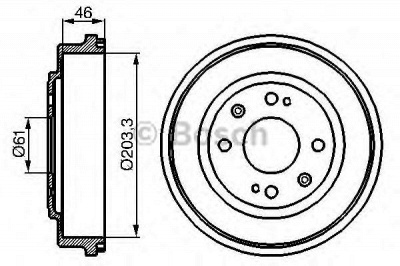 BOSCH 0986477059 -  Тормозной барабан