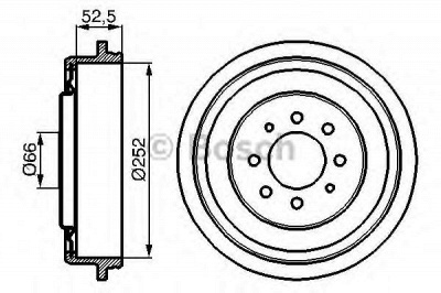BOSCH 0986477067 -  Тормозной барабан