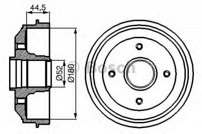 BOSCH 0986477070 -  Тормозной барабан