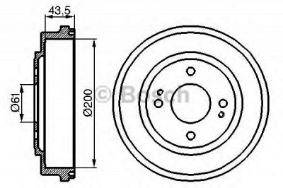 BOSCH 0986477081 -  Тормозной барабан