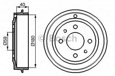 BOSCH 0986477083 -  Тормозной барабан