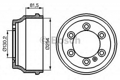 BOSCH 0986477085 -  Тормозной барабан