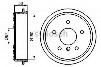 BOSCH 0986477096 -  Тормозной барабан