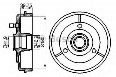 BOSCH 0986477097 -  Тормозной барабан