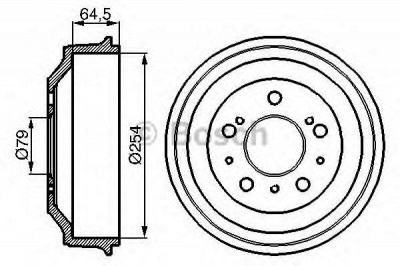 BOSCH 0986477098 -  Тормозной барабан