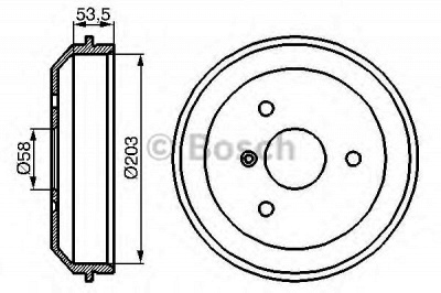 BOSCH 0986477103 -  Тормозной барабан