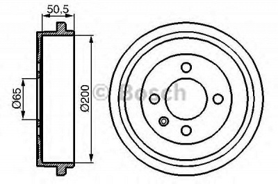 BOSCH 0986477106 -  Тормозной барабан