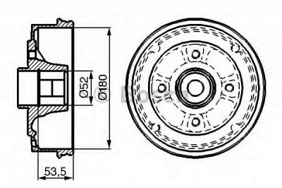 BOSCH 0986477112 -  Тормозной барабан