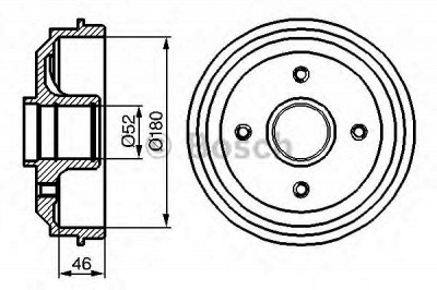 BOSCH 0986477116 -  Тормозной барабан