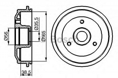 BOSCH 0986477118 -  Тормозной барабан