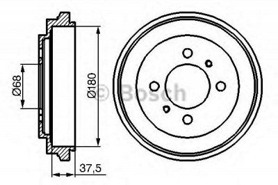 BOSCH 0986477119 -  Тормозной барабан