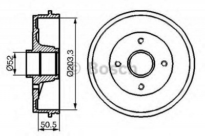 BOSCH 0986477120 -  Тормозной барабан