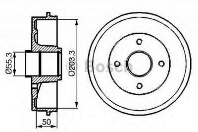 BOSCH 0986477121 -  Тормозной барабан