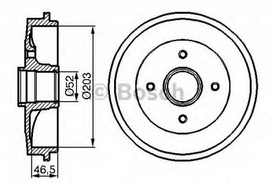 BOSCH 0986477124 -  Тормозной барабан