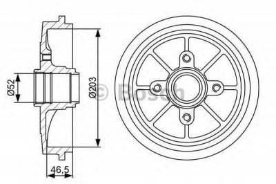 BOSCH 0986477126 -  Тормозной барабан