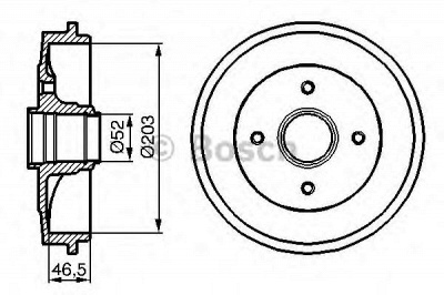 BOSCH 0986477127 -  Тормозной барабан