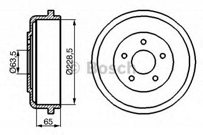 BOSCH 0986477129 -  Тормозной барабан