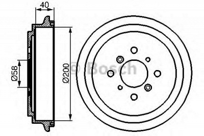 BOSCH 0986477141 -  Тормозной барабан