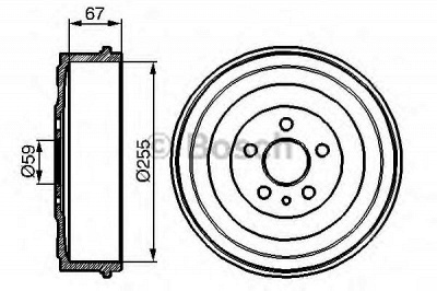 BOSCH 0986477144 -  Тормозной барабан