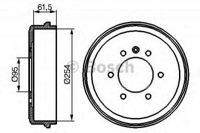 BOSCH 0986477145 - Тормозной барабан