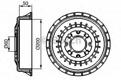 BOSCH 0986477146 -  Тормозной барабан