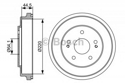 BOSCH 0986477147 -  Тормозной барабан