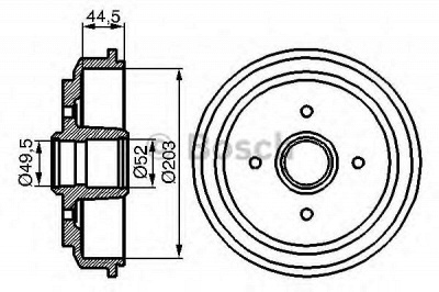 BOSCH 0986477149 -  Тормозной барабан