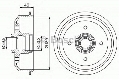 BOSCH 0986477150 -  Тормозной барабан