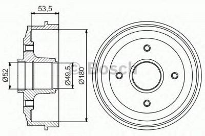 BOSCH 0986477153 -  Тормозной барабан