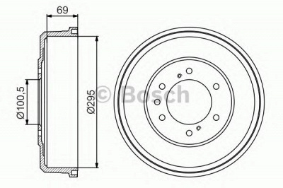BOSCH 0986477165 -  Тормозной барабан