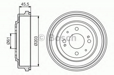 BOSCH 0986477166 - Тормозной барабан
