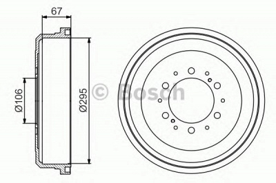 BOSCH 0986477167 -  Тормозной барабан