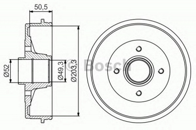 BOSCH 0986477170 -  Тормозной барабан