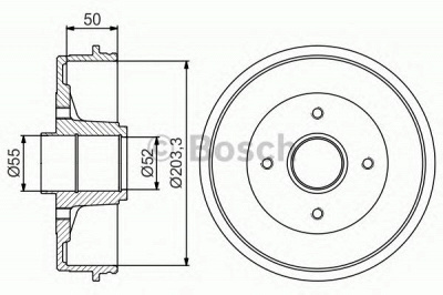BOSCH 0986477171 -  Тормозной барабан