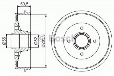 BOSCH 0986477172 -  Тормозной барабан