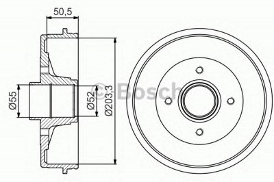 BOSCH 0986477173 -  Тормозной барабан