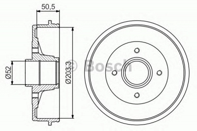 BOSCH 0986477175 -  Тормозной барабан