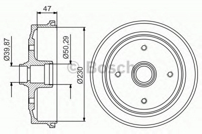 BOSCH 0986477176 -  Тормозной барабан